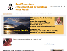 Tablet Screenshot of franksargentshiatsutherapy.com